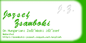 jozsef zsamboki business card